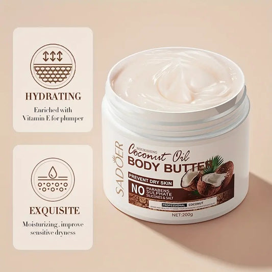 Coconut Moisturizing Body Butter for Dry Skin Care