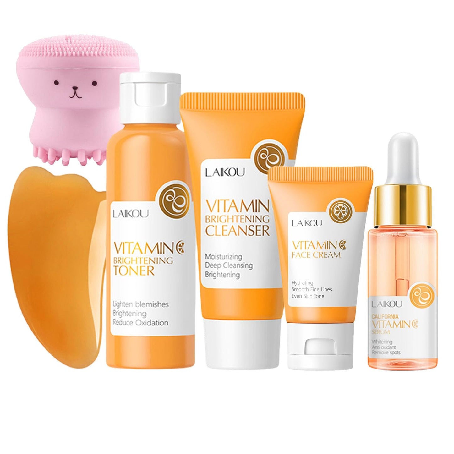 Laikou Vitamin C Skincare Set Beauty Gift Sets Travel Skin Care Coreano Kit